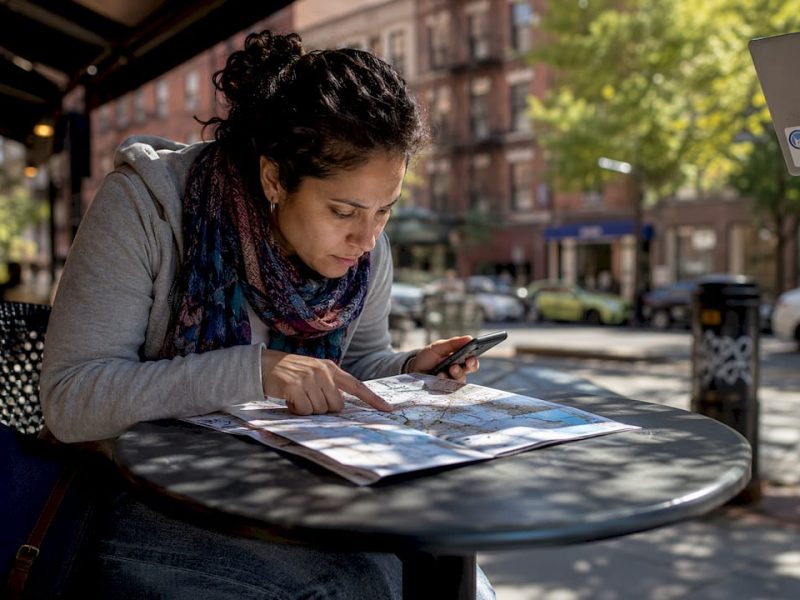 Traveler planning stay near outer borough hotel