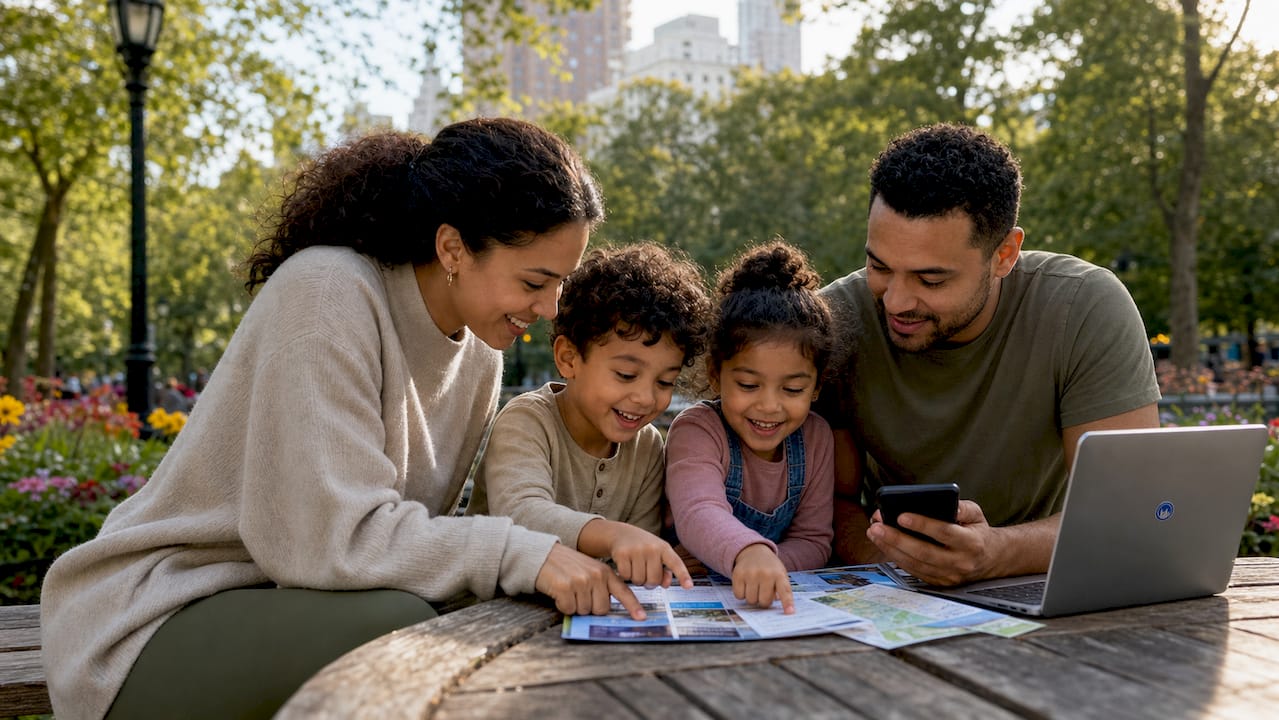 Family planning NYC activity bundles at kitchen table